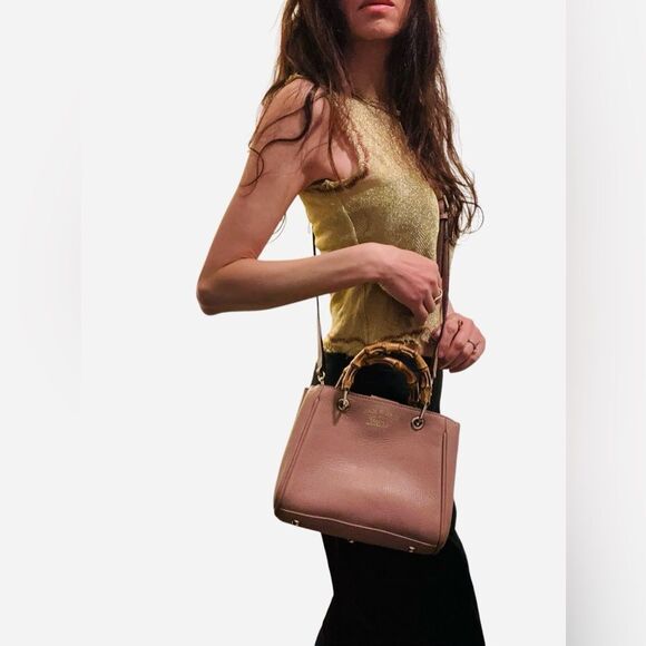 Gucci Brown Satchel with Bamboo Handles - Picture 1 of 15